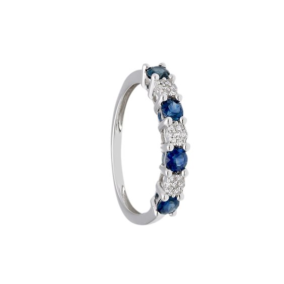 Anello Babila Milano Donna Bacia_Mi in Oro bianco Zaffiro 0.51 Ct 276661ZB - 276661ZB